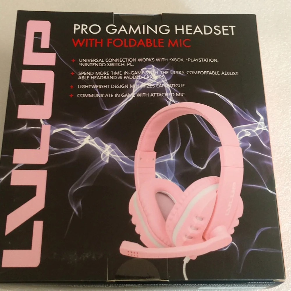 LVLUP pro gaming headset w/foldable mic